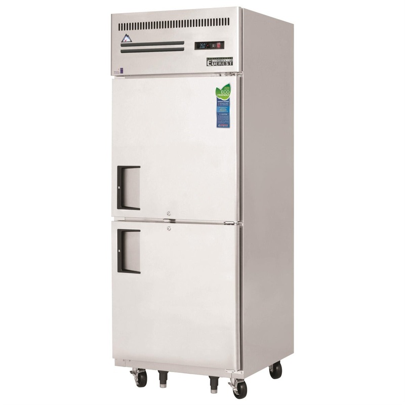 Everest Refrigeration ESRH2 1-Section 2 Half Solid Door Reach-In Refrigerator 30" - 115V