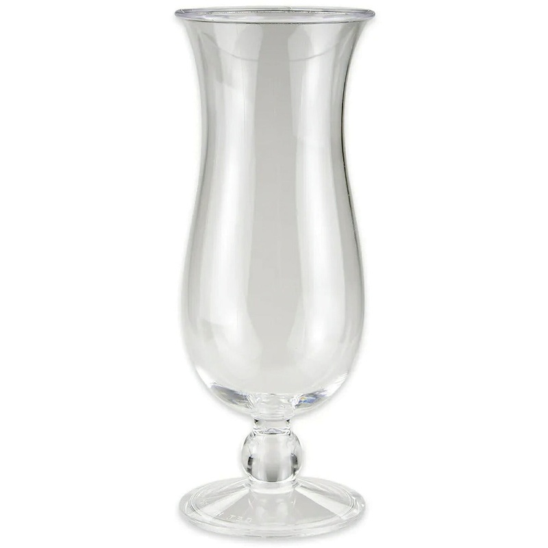 GET HUR-1-CL Plastic Hurricane Glass 15 oz. - Clear - 24/Case