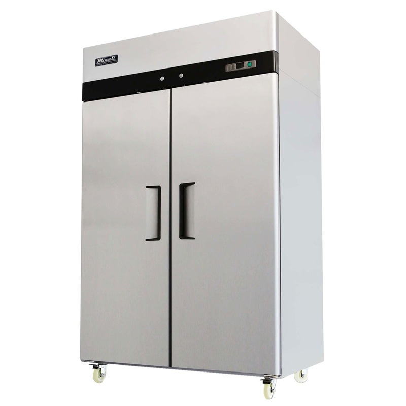 Migali C-2F-HC Competitor Series 2-Section 2 Solid Door Reach-In Freezer 52" - Top Mount Compressor - 49 cu. ft.