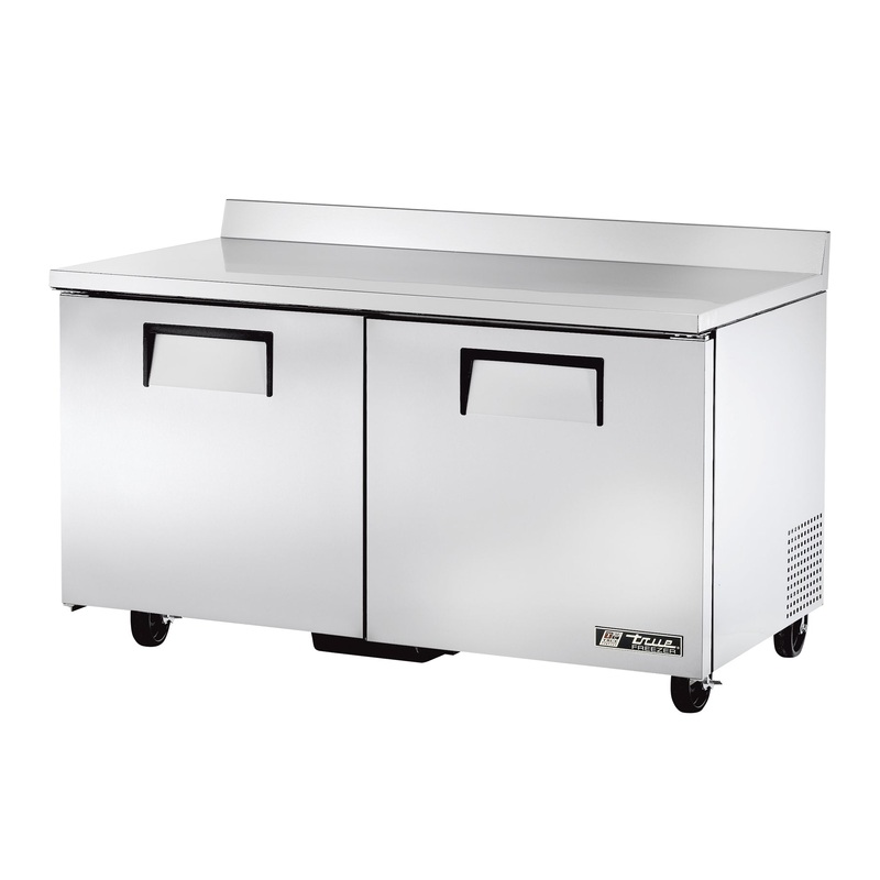 True TWT-60F-HC 2-Section 2 Solid Door Worktop Freezer 60" - 115v