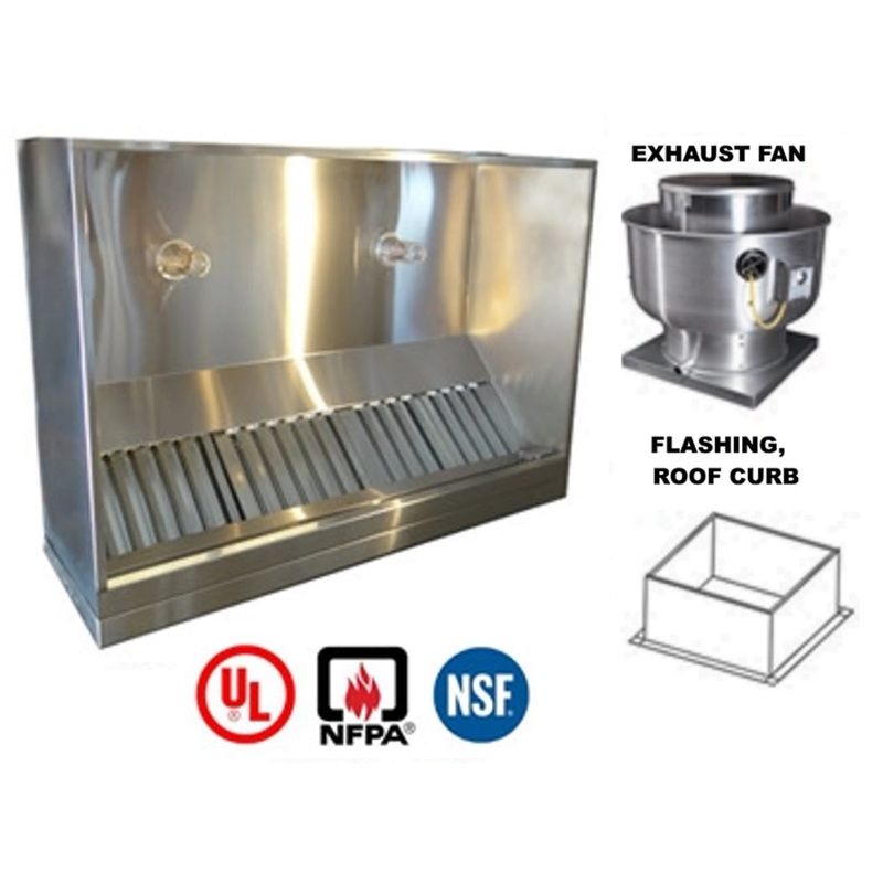 JRSVH10-FF KIT 10ft Jean's Canopy Vent Hood with Exhaust Fan and Flashing