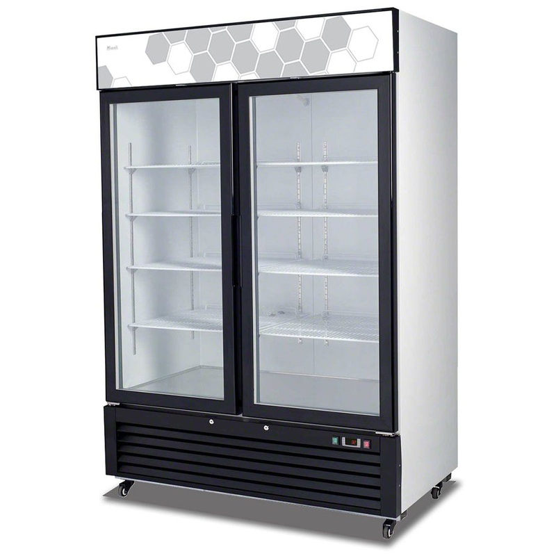 Migali C-49FM-HCe Competitor Series 2 Glass Swing Door Merchandiser Freezer with LED Lighting 55" - 49 cu. ft.