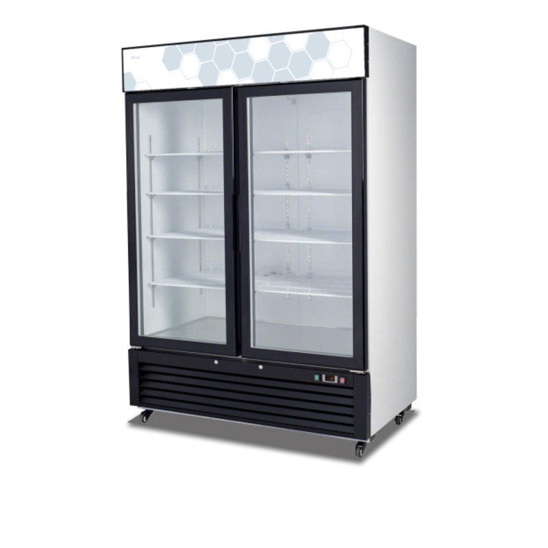 Migali C-49RM-HC Competitor Series 2 Glass Swing Door Merchandiser Refrigerator with LED Lighting 55" - 49 cu. ft.