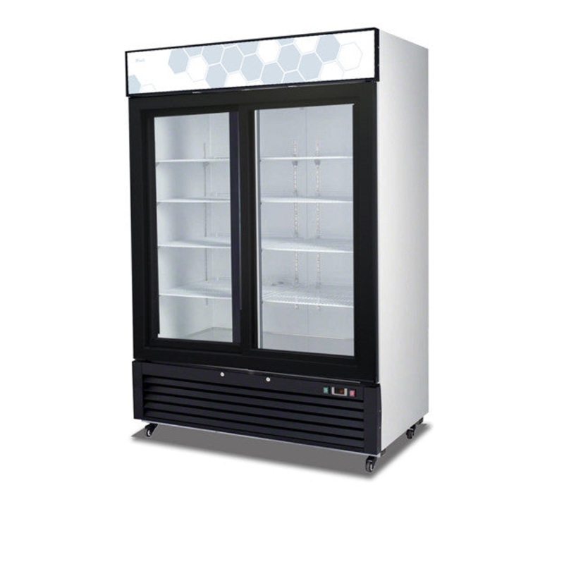 Migali C-49RS-HC Competitor Series 2 Glass Sliding Door Merchandiser Refrigerator with LED Lighting 55" - 49 cu. ft.