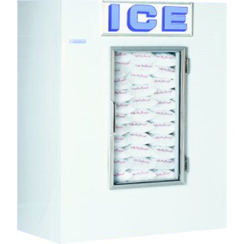 Polar Temp 630ADG Flat Front 1 Glass Door Auto Defrost Indoor Ice Merchandiser 62" - (200) 8-lb. Bag/Capacity - 62.4 cu. ft.