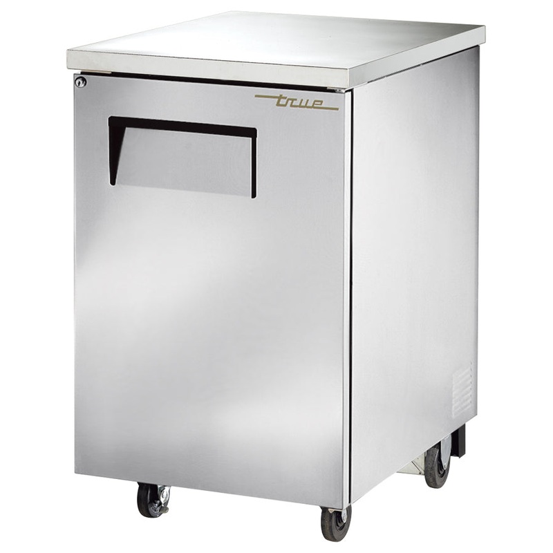 True TBB-1-S-HC Stainless Steel 1 Solid Swing Door Back Bar Refrigerator 23-1/2" - Holds (30) 6-Packs or (1) Half Barrel - 115v
