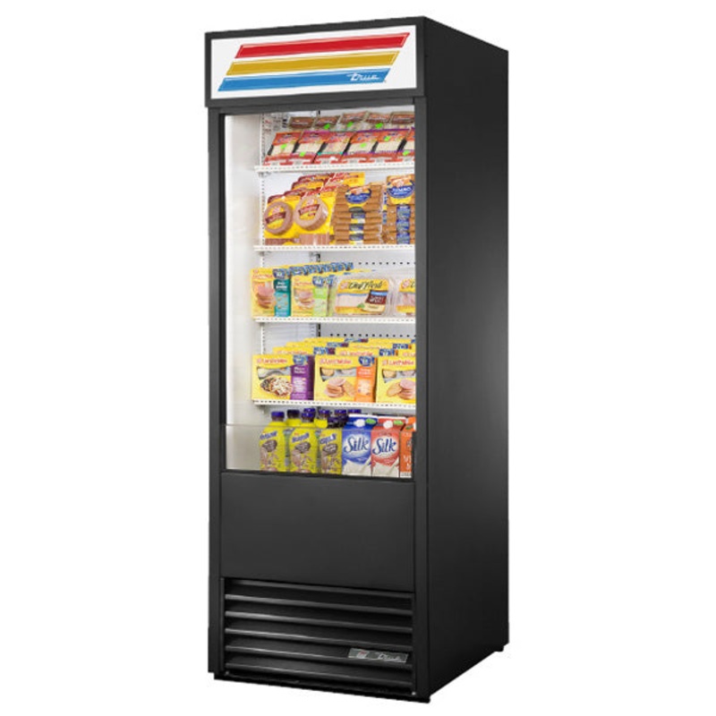 True TOAM-30-HC~TSL01 Black Refrigerated Vertical Air Curtain Merchandiser 30" - 115v