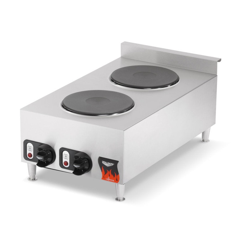 Vollrath 40739 - Electric Hot Plate w/ 2 Plate Burners 15"  - 208-240v