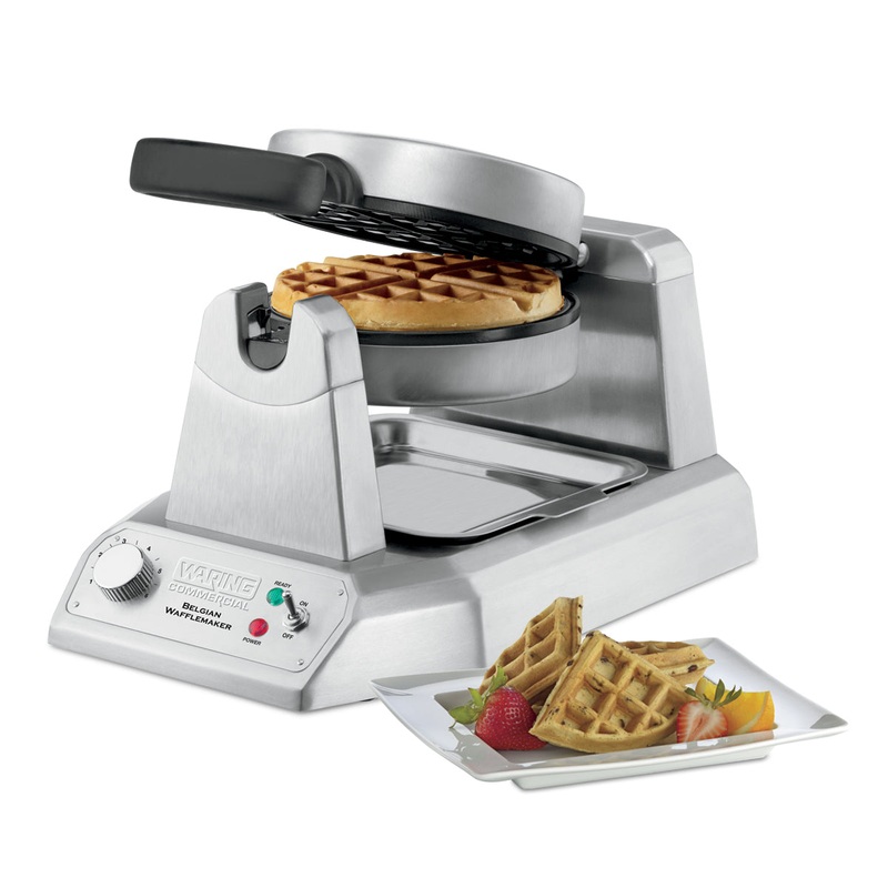 Waring WW180 Single Belgian Waffle Maker with Rotary Feature and Nonstick Plates- 120v, 1200W