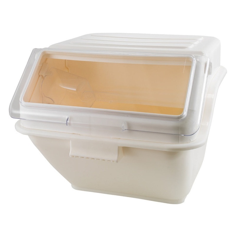 Winco IB-10S Stackable Shelf Ingredient Bin with Lift and Slide Lid 10 Gal. - 150 Cup Capacity