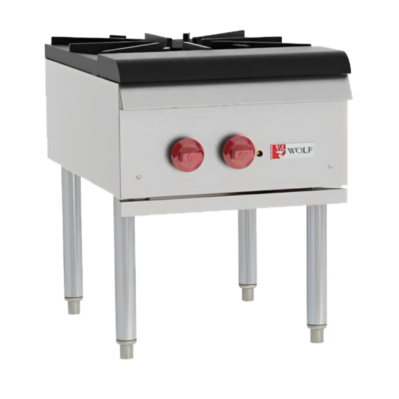 Wolf WSPR1P-1 Propane Gas Stock Pot Range w/ 1 Burner 18" - 110,000 BTU