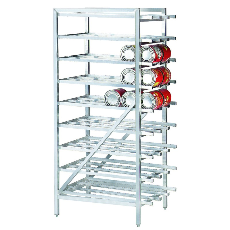 Advance Tabco CR10-162-X Special Value Aluminum Full-Size Stationary Can Rack - (162) #10 or (216) #5 Can/Capacity