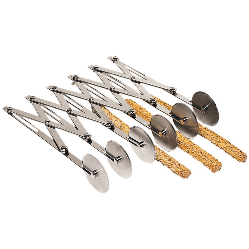 American Metalcraft MWPC6X2 Stainless Steel Multi-Wheel Pastry / Dough Cutter - (6) 2" Parallel Wheels