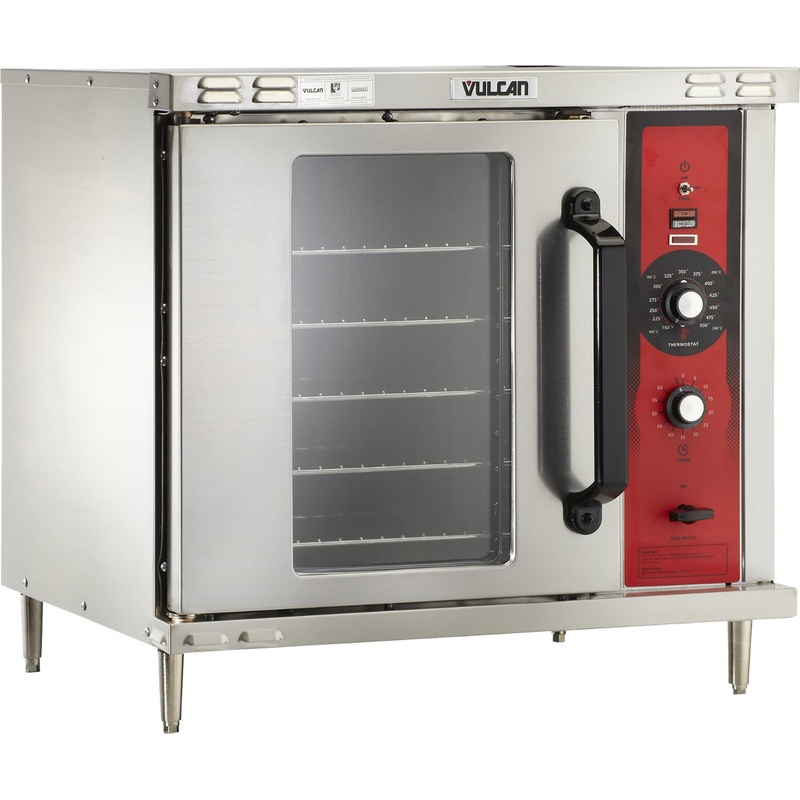Vulcan GCO2D Single-Deck Half Size Natural Gas Convection Oven with Solid State Controls 40" - 25,000 BTU