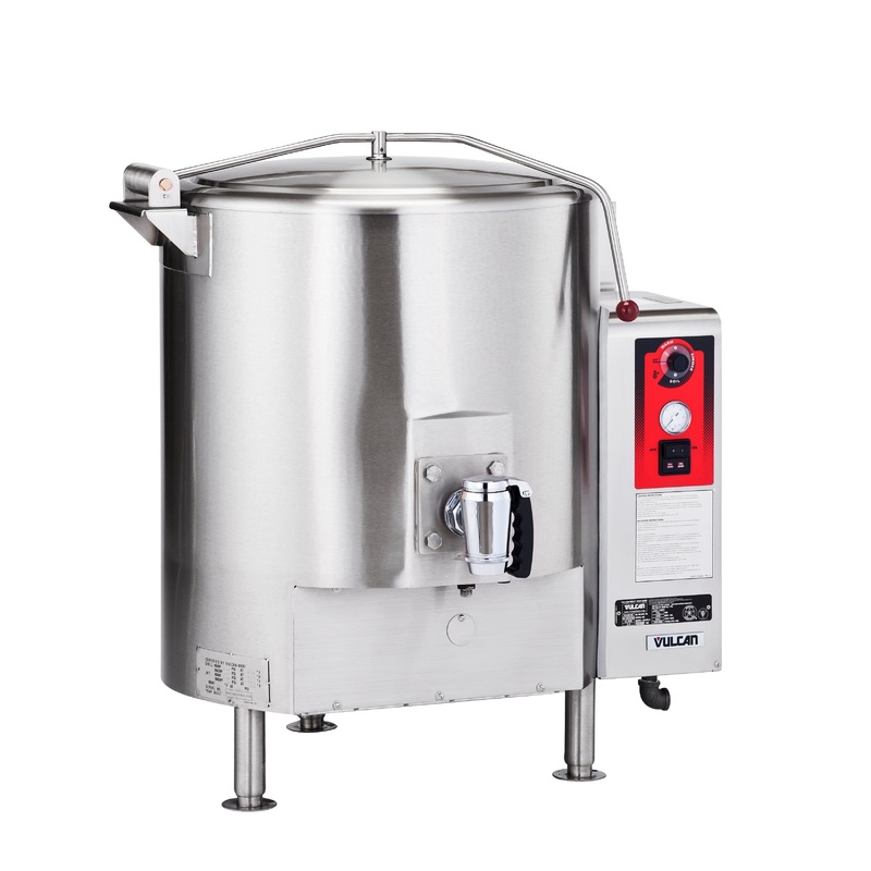 Vulcan GS60E Natural Gas Fully Steam Jacketed Stationary Kettle 60 Gal. - 135,000 BTU