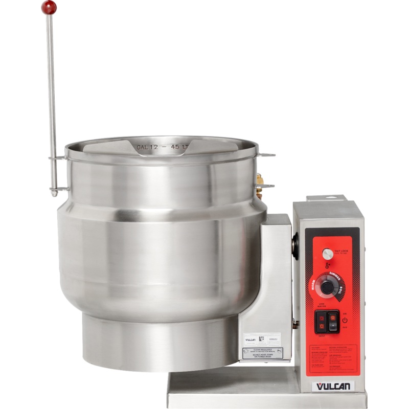 Vulcan K12ETT-7 Countertop Electric 2/3 Steam Jacketed Tilting Kettle 12 Gal. - 208v/3ph, 12 kW