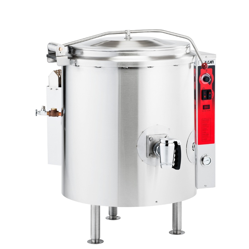 Vulcan K20GL Natural Gas 2/3 Steam Jacketed Stationary Kettle 20 gal. -  100,000 BTU