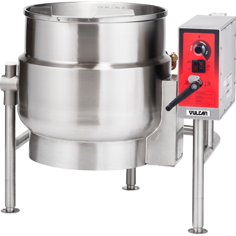 Vulcan K40EL Electric 2/3 Steam Jacketed Stationary Kettle 40 Gal. - 208v/3ph, 18 kW