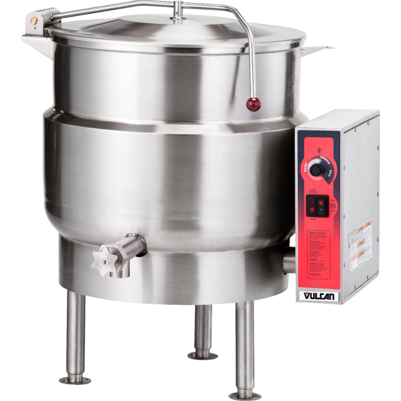 Vulcan K60EL Electric 2/3 Steam Jacketed Stationary Kettle 60 Gal. - 208v/3ph, 18 kW