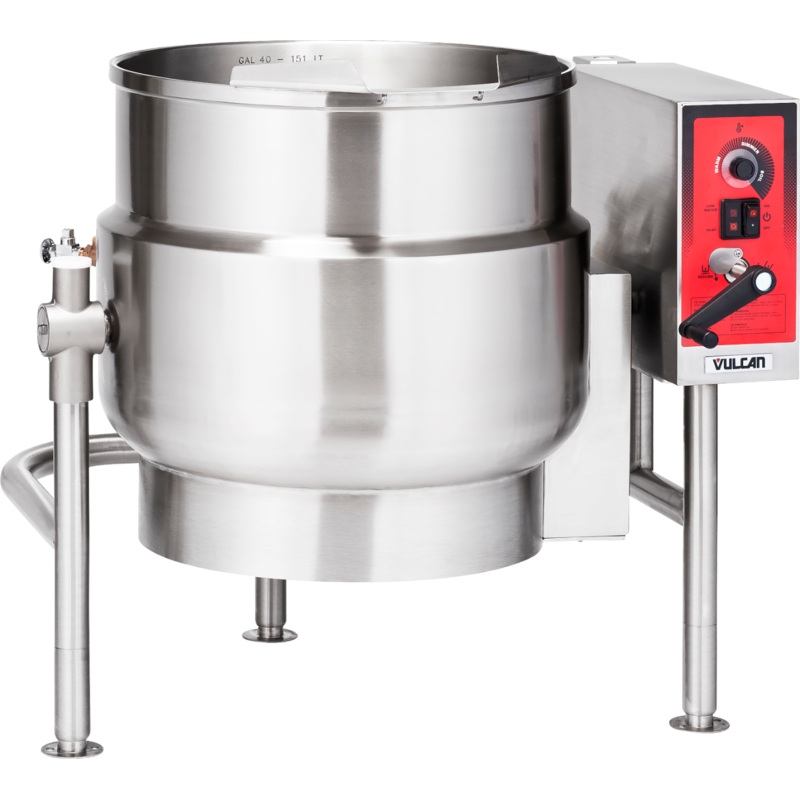 Vulcan K60ELT Electric 2/3 Steam Jacketed Tilting Kettle 60 Gal. - 208v/3ph, 18 kW