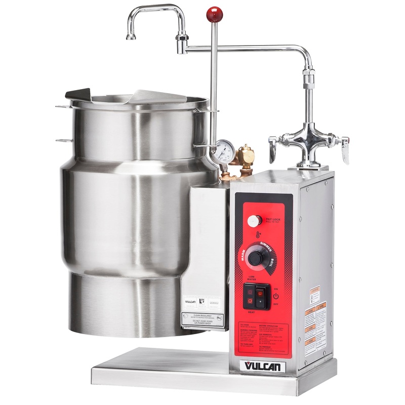 Vulcan K6ETT-7 Countertop Electric 2/3 Steam Jacketed Tilting Kettle 6 Gal. - 208v/3ph, 7.5 kW