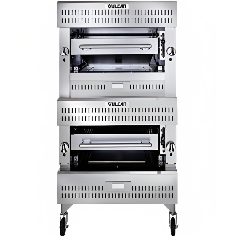 Vulcan VBB2 V Series Double Deck Upright Ceramic Natural Gas Broiler 36" - 200,000 BTU