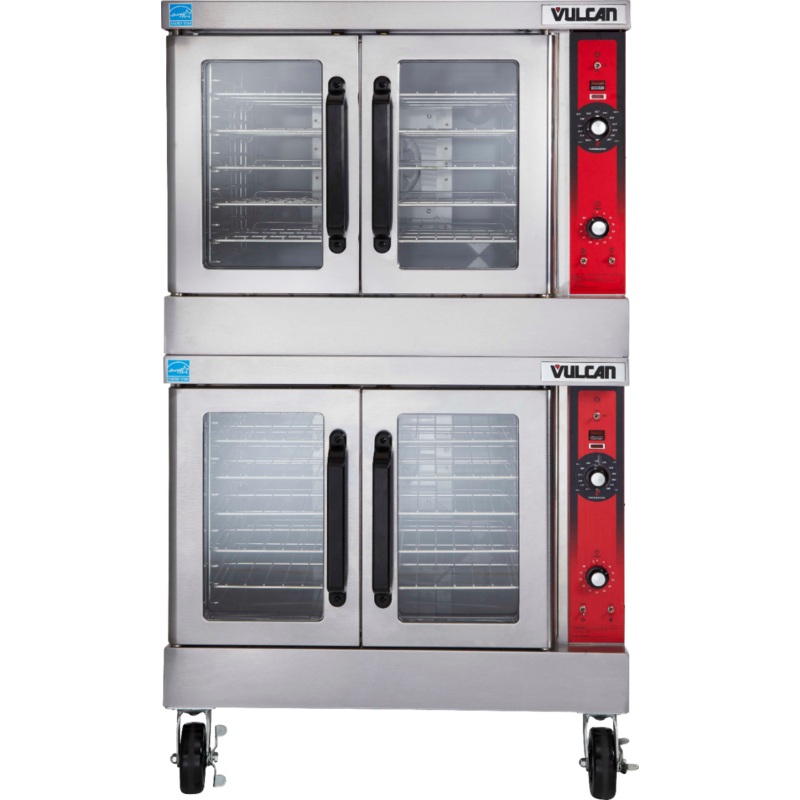 Vulcan VC44GC Double-Deck Full Size Natural Gas Convection Oven with Computer Controls 40" -50,000 BTU