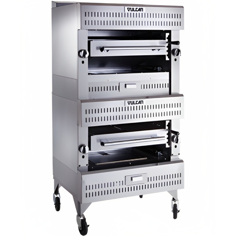 Vulcan VIR2 V Series Double Deck Upright Infrared Natural Gas Broiler 36" - 200,000 BTU