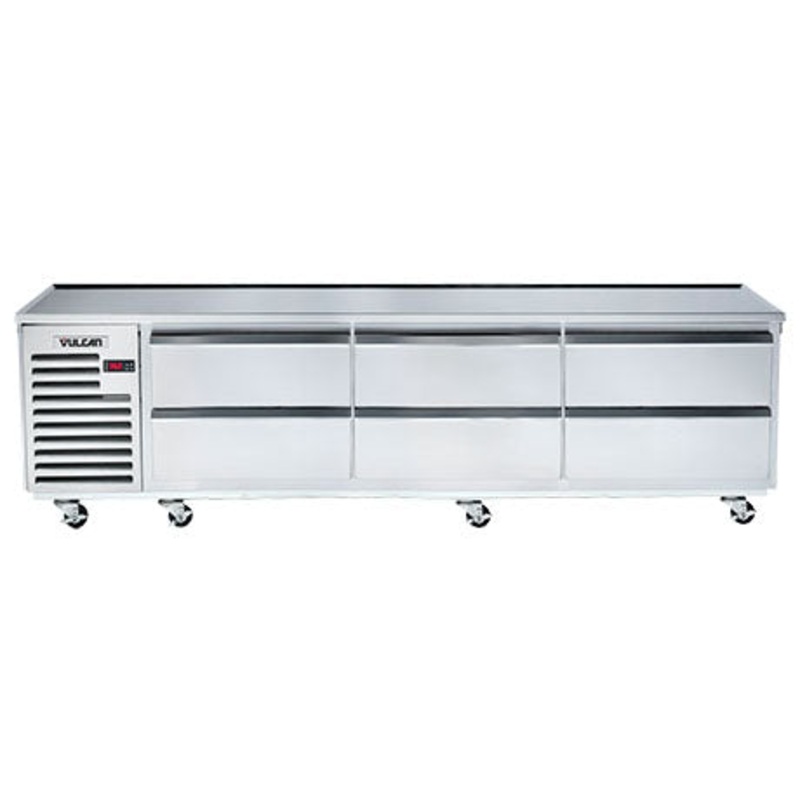 Vulcan VSC96 - Self-Contained 6 Drawer Refrigerated Chef Base 96"