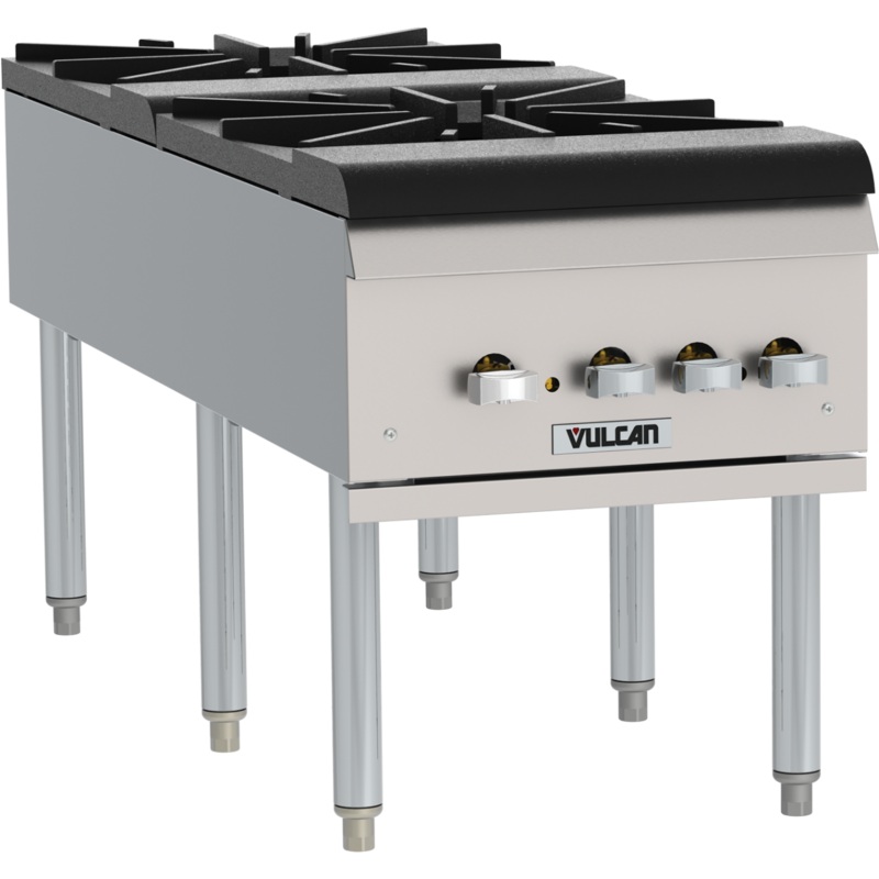 Vulcan VSP200F - Natural Gas Stock Pot Range w/ 2 Burners 18" - 220,000 BTU