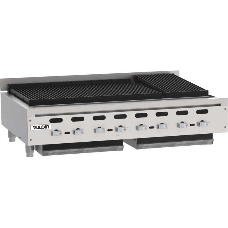Vulcan VACB47-101 Achiever Countertop Radiant Gas Charbroiler w/ 8 Burners 47" NG - 136,000 BTU