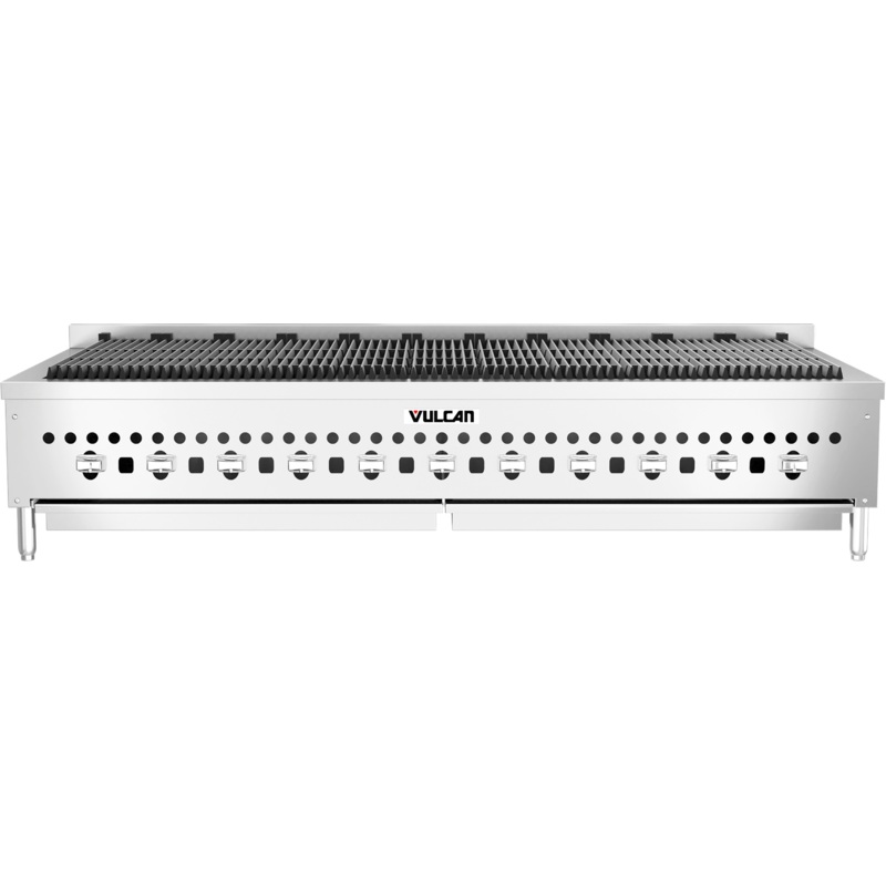Vulcan VCCB60 Countertop Low Profile Radiant Natural Gas Charbroiler w/ 11 Burners 60" - 159,000 BTU