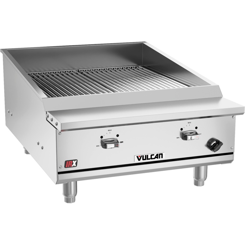 Vulcan VTEC25 - Countertop IRX Infrared Gas Charbroiler w/ 2 Burners 25" NG -  44,000 BTU